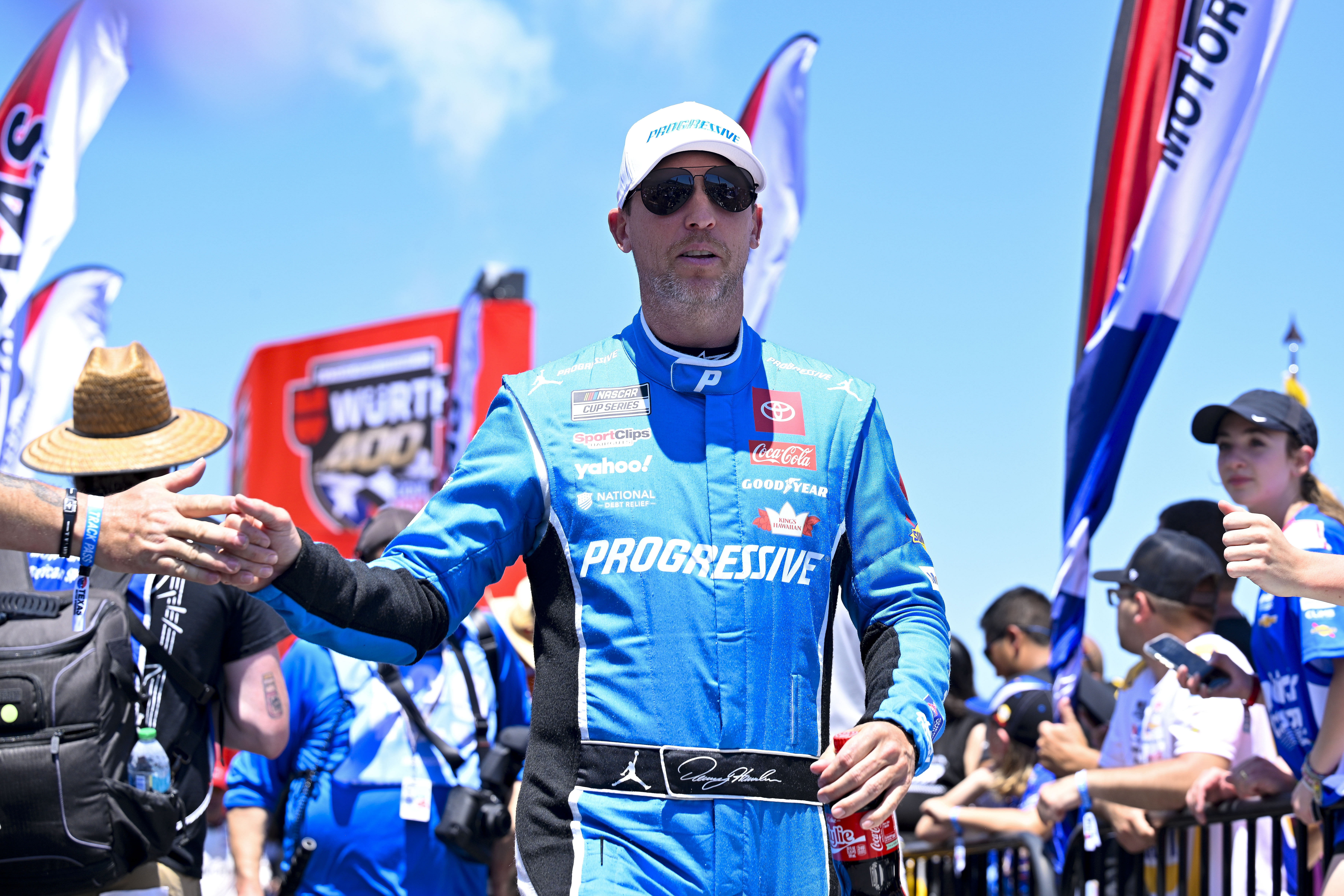 Denny Hamlin at the Wurth 400 presented by LIQUI MOLY - Source: Imagn